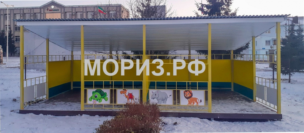 Теневой навес для детского сада в Татарстане МОРИЗ