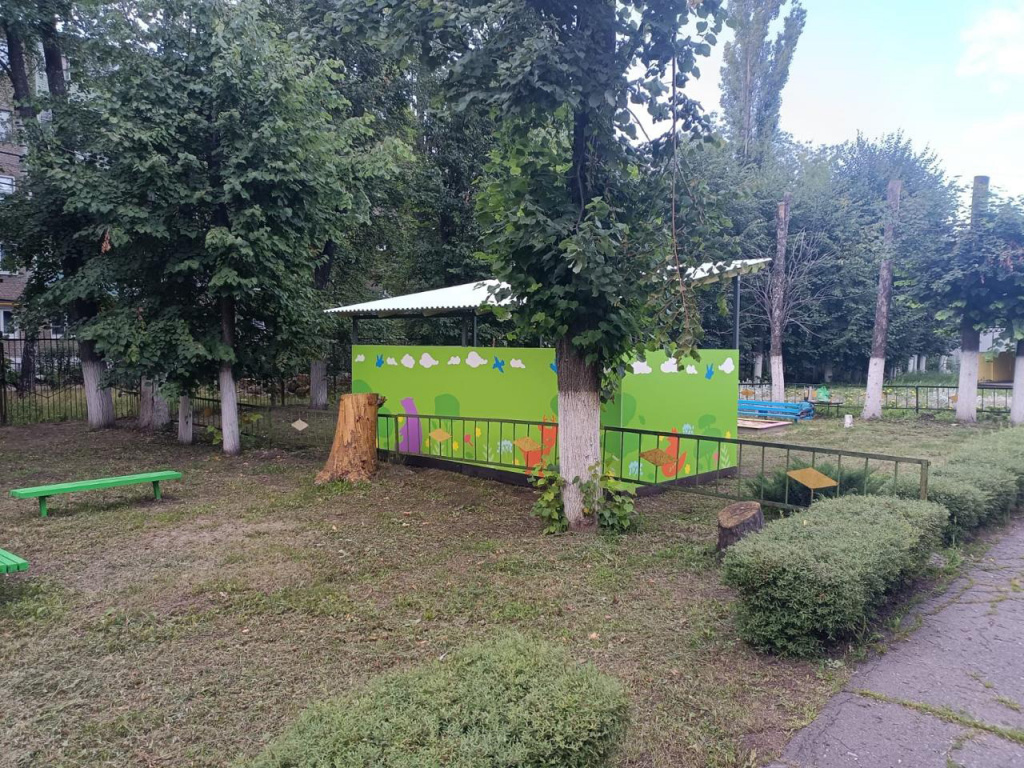 Эконом теневой навес для детского сада МОРИЗ