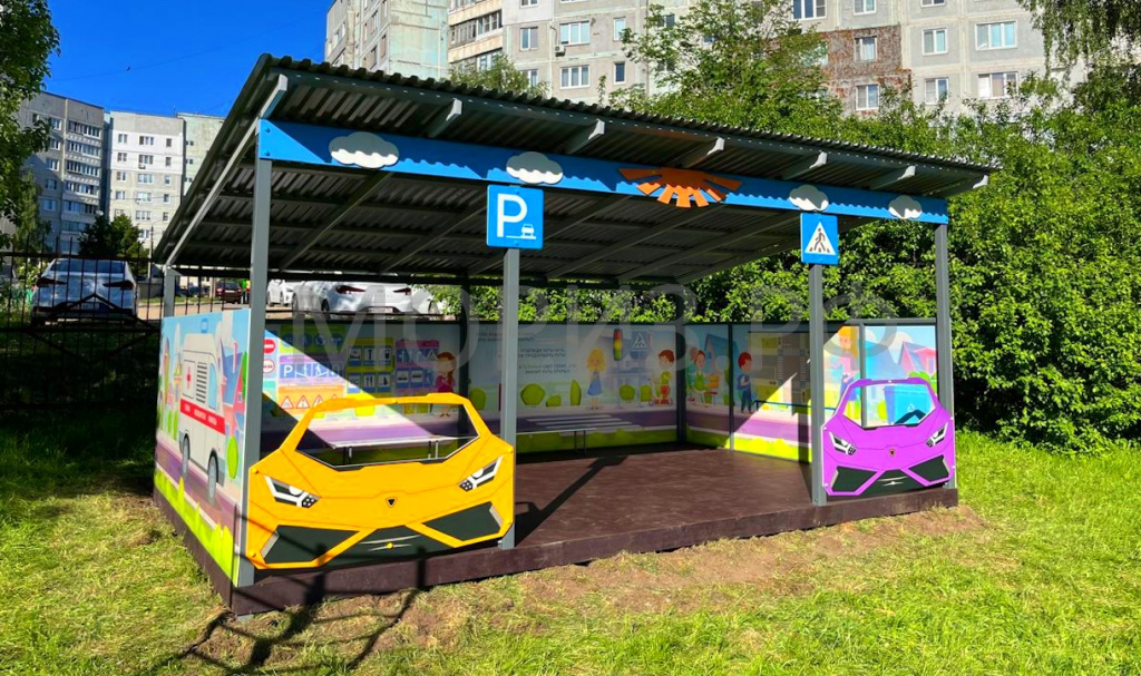 Тематические теневые навесы для детского сада в Тульской области МОРИЗ
